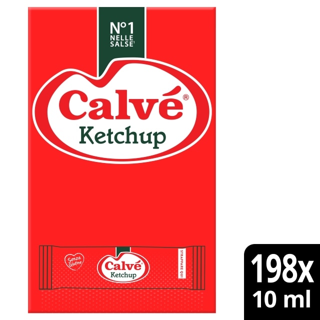 Calvé Ketchup monodose - Con le monodosi Calvé puoi offrire le salse dal tipico gusto italiano, in un formato che ti permette di tenere i costi sotto controllo.