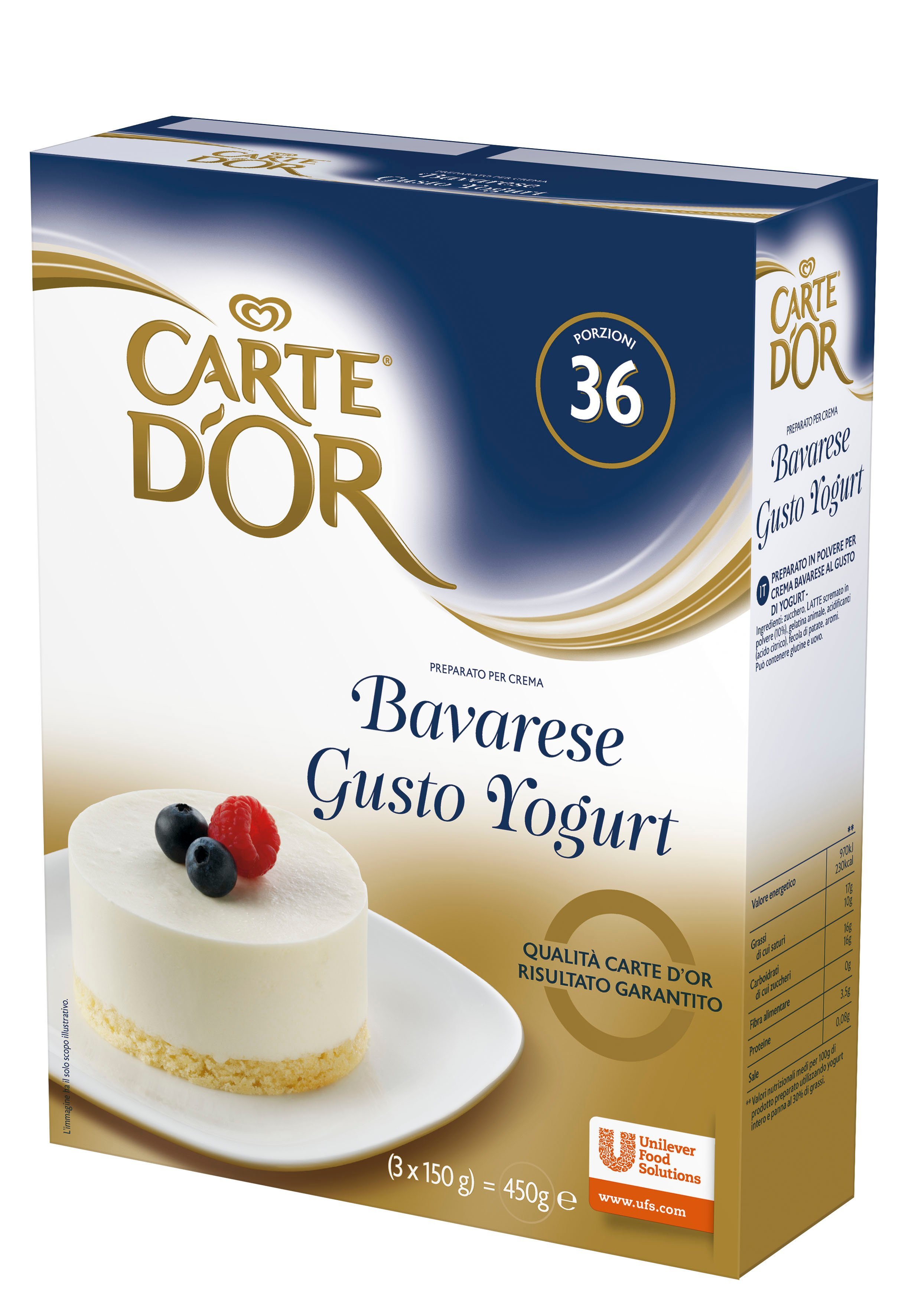 Carte d’Or preparato per crema Bavarese Gusto Yogurt 450 Gr - 