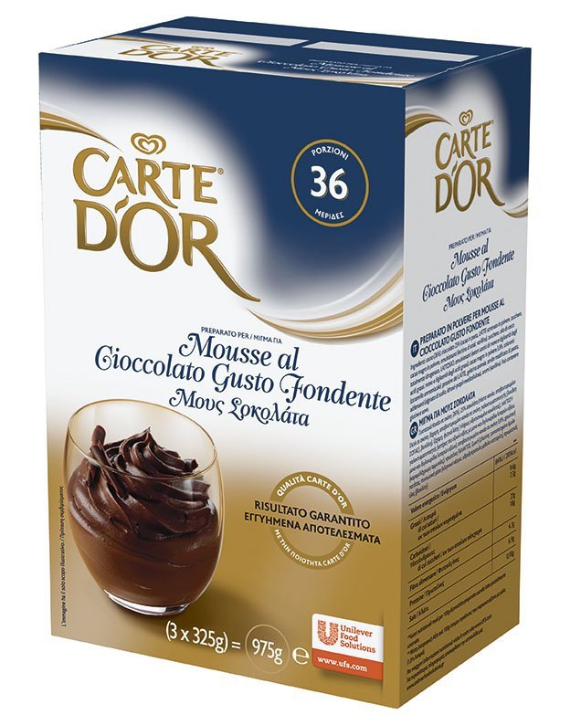Carte d’Or preparato per Mousse al Cioccolato Gusto Fondente 975 Gr - 