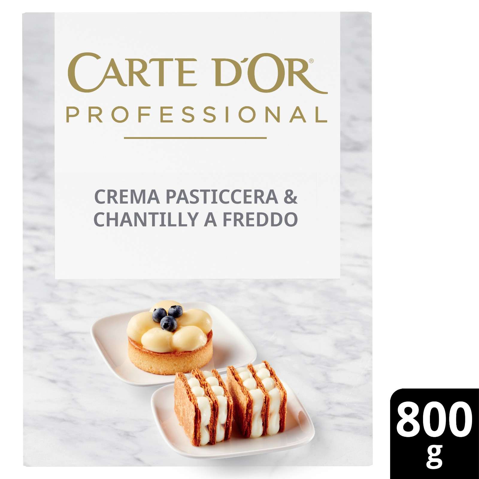 Carte d’Or Professional preparato per Crema Pasticcera e Chantilly a Freddo