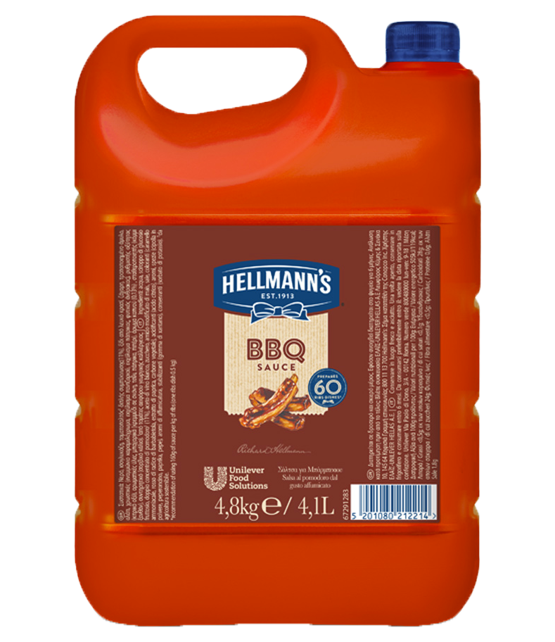Hellmann's Barbecue sauce 4,8 Kg - Voglio offrire ai miei clienti cotture di carne in salsa BBQ all’altezza delle loro aspettative.
