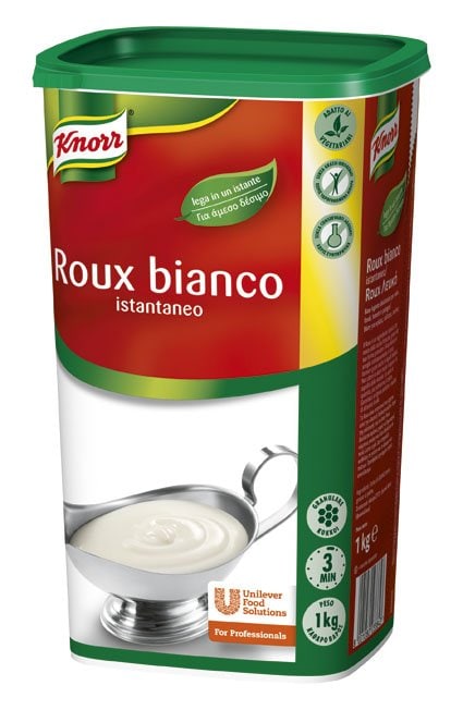 Knorr Roux Bianco istantaneo granulare 1 Kg - Il Roux è una base legante indispensabile per la preparazione di tutte le tue salse in cucina