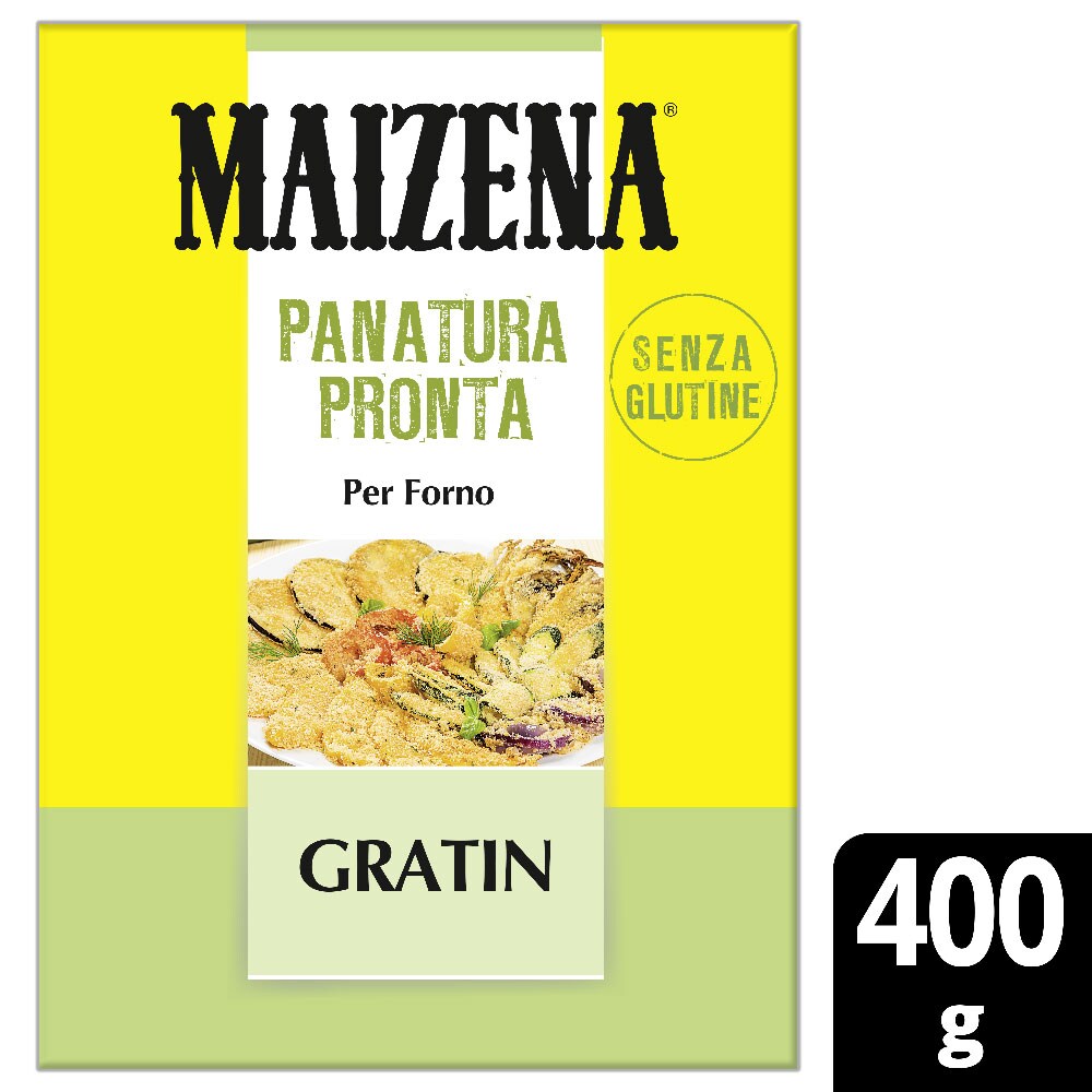 Maizena Panatura Gratin - Gli ingredienti già miscelati ti permettono di risparmiare tempo ed evitare i rischi di contaminazione da glutine. Ideale per i tuoi gratinati.