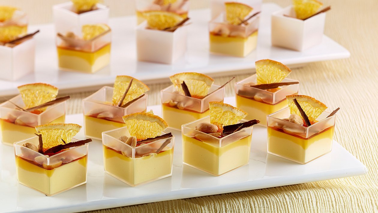 Crema Catalana al Cognac, con arachidi, arance e cannella – - Ricetta