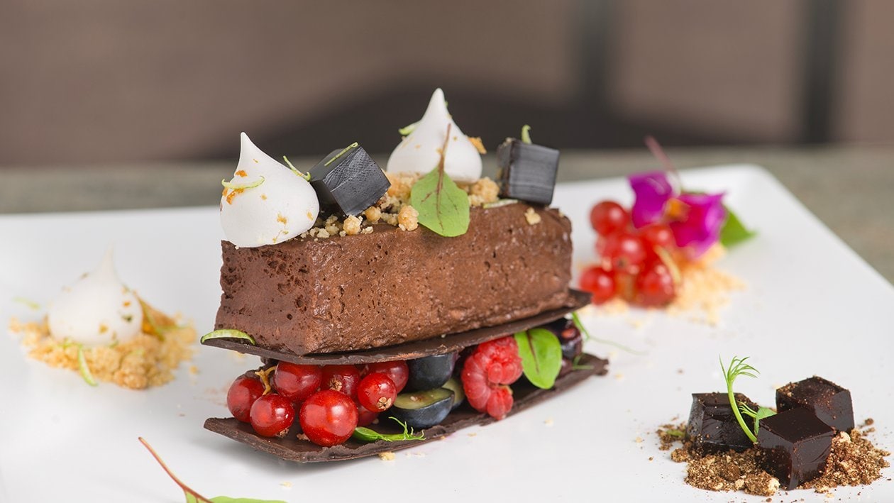 Lingotto di cioccolato rum agricolo con gelèe di caffè