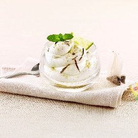 Sorbetto al limone, tè verde e menta
