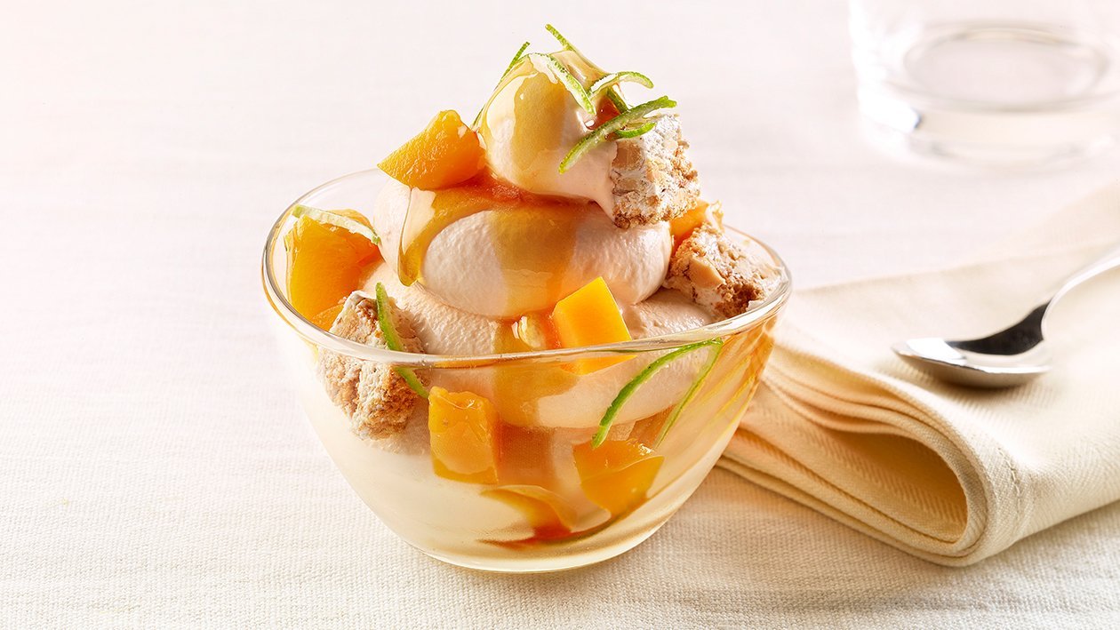 Bavarese alla pesca, con lime, torrone e pesche – - Ricetta Bavarese alla pesca, con lime, torrone e pesche – - Ricetta