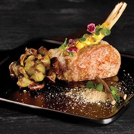 Carciofo alla giudia con nodino di vitello e salsa alla liquirizia Carciofo alla giudia con nodino di vitello e salsa alla liquirizia