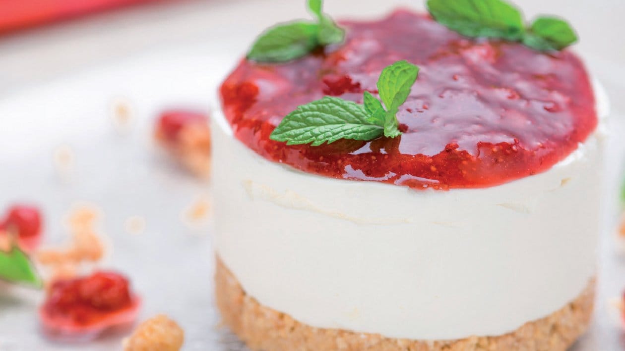 Cheesecake alle fragoline di bosco con crumble alla menta – - Ricetta