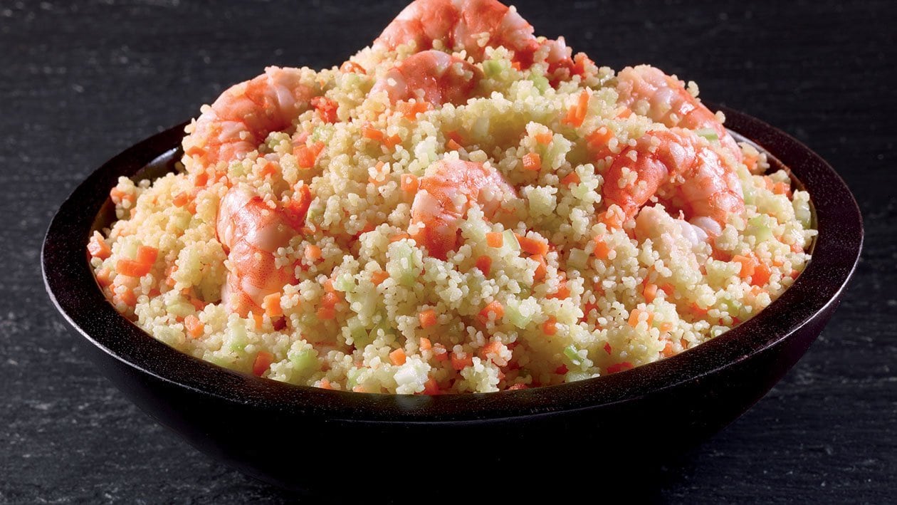 Cous Cous agli agrumi con gamberi – - Ricetta