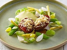 guance di maiale con salsa piccalilli e corn flakes guance di maiale con salsa piccalilli e corn flakes