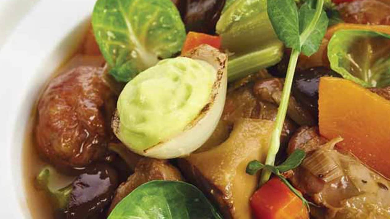 Guancette in porchetta alla birra affumicata e cipolla arrostita – - Ricetta