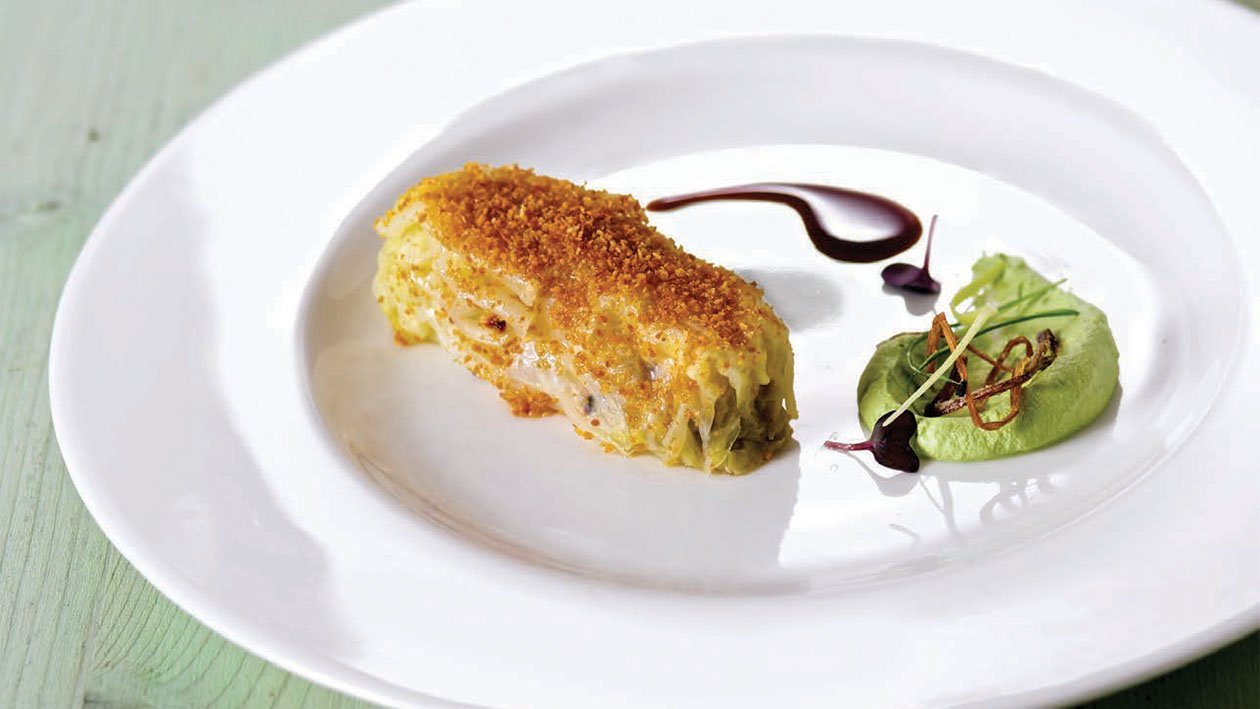Involtini di cavolo ripieni di tempeh e porri gratinati – - Ricetta