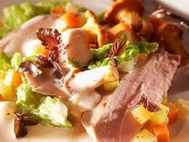Petto di fagiano con verdure invernali Petto di fagiano con verdure invernali
