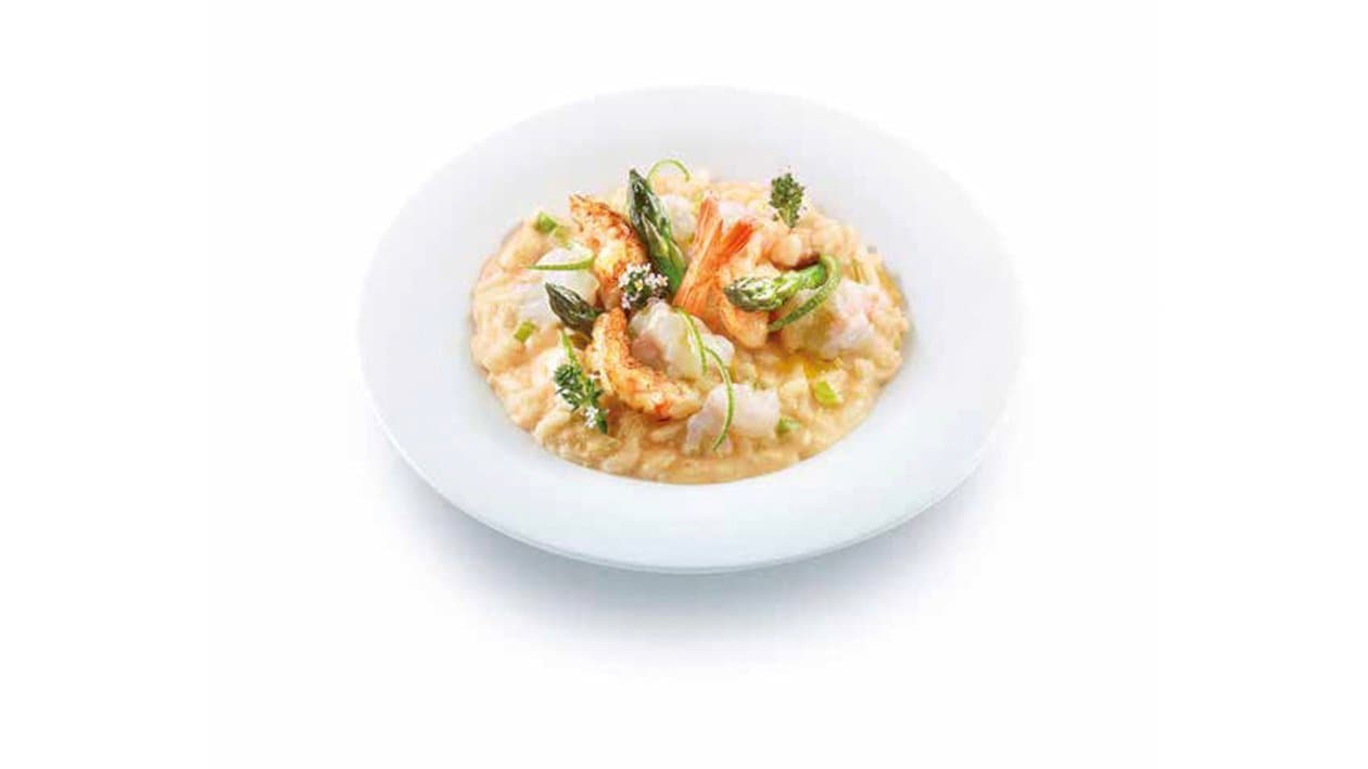 Risotto con crostacei, asparagi e lime – - Ricetta