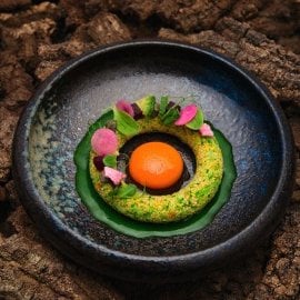 #Tartare Ring di cous-cous alle zucchine e agrumi, tuorlo di carote arcobaleno di barbabietole marinate #Tartare Ring di cous-cous alle zucchine e agrumi, tuorlo di carote arcobaleno di barbabietole marinate