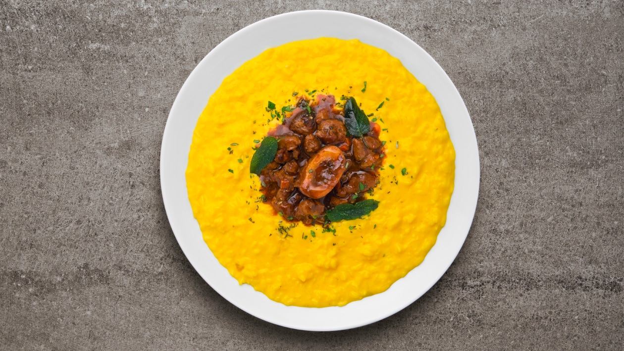 Risotto alla milanese con ragù di ossobuco – - Ricetta