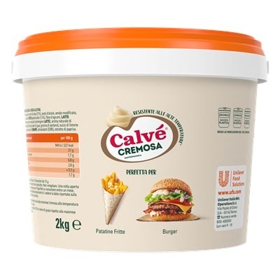 Calvé Gastronomica Cremosa 2 L - La Salsa maionese leggera Calvè Cremosa è ideale per farcire panini caldi e freddi perché resiste alle alte temperature e mantiene il pane fragrante.
