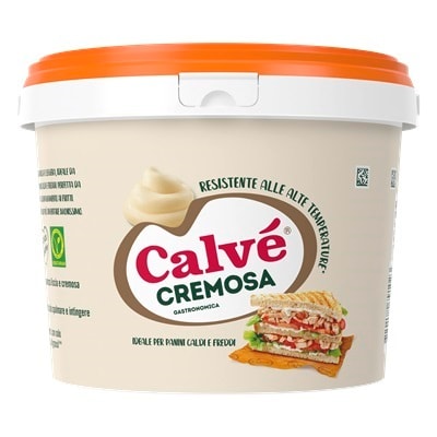 Calvé Gastronomica Cremosa 2 L - La Salsa maionese leggera Calvè Cremosa è ideale per farcire panini caldi e freddi perché resiste alle alte temperature e mantiene il pane fragrante.