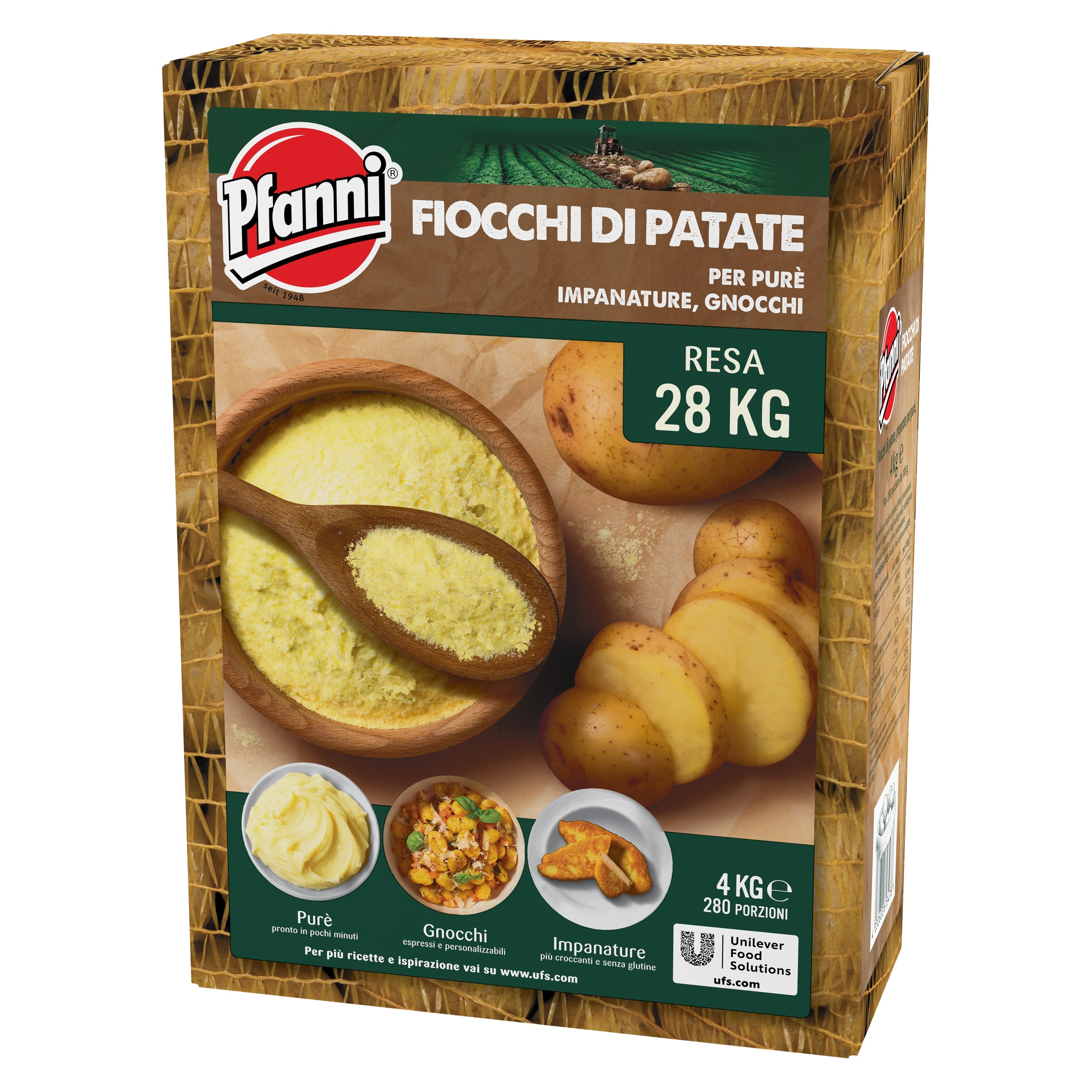 Pfanni Fiocchi di Patate - Il fiocchi di patate Pfanni hanno sapore e colore naturali e una perfetta consistenza, perché sono fatti con patate di qualità.
