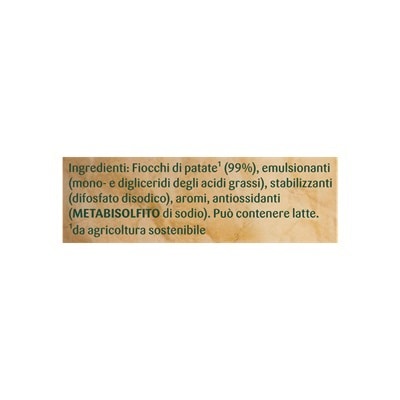 Pfanni Preparato per Purè di patate in fiocchi - Il Purè Pfanni ha sapore e colore naturali e una perfetta consistenza, perché è fatto con il 100% di patate di qualità, provenienti da agricoltura sostenibile.