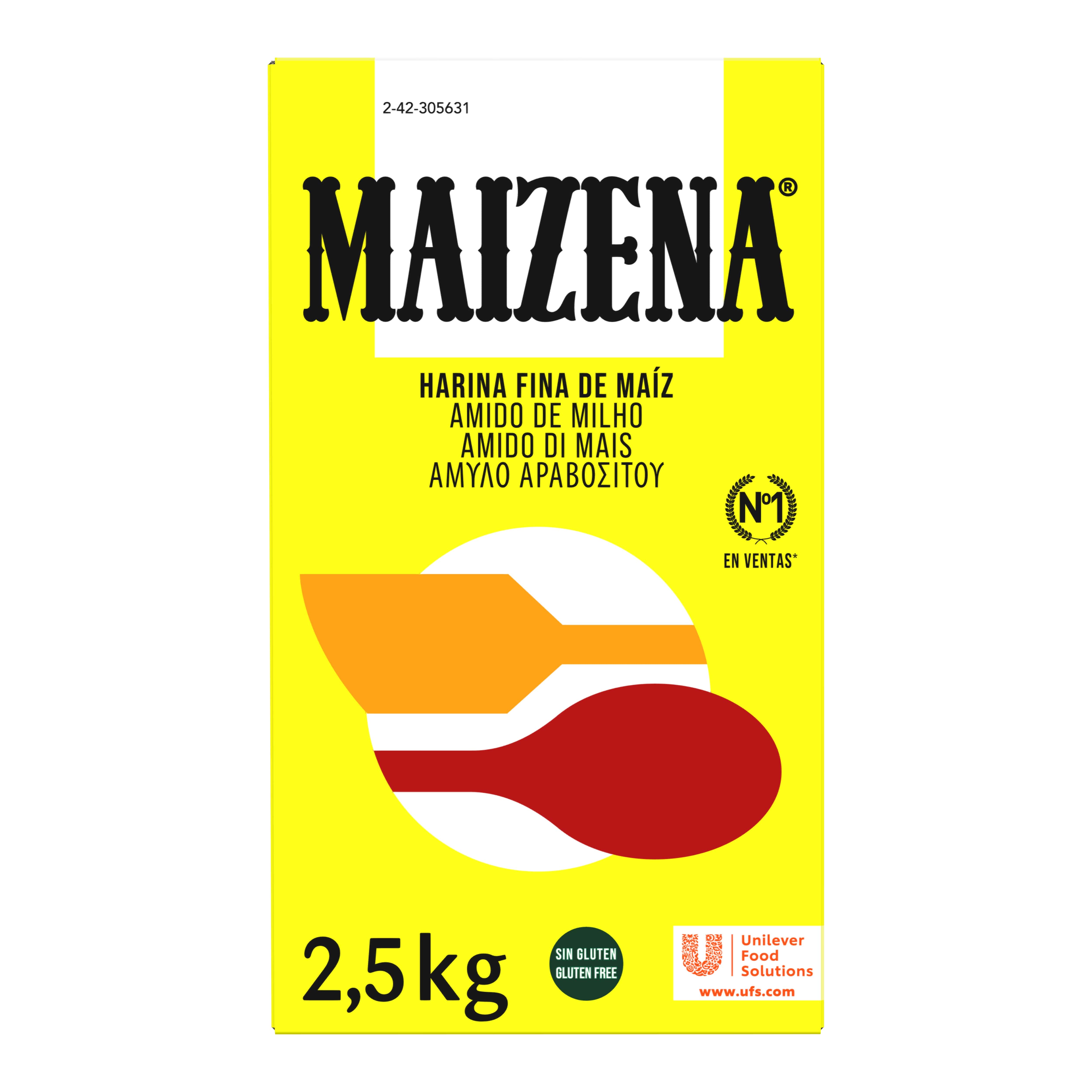 Maizena Amido di mais 2,5 Kg - Con l’amido di mais Maizena è possibile creare tante nuove ricette senza glutine, sia dolci che salate.