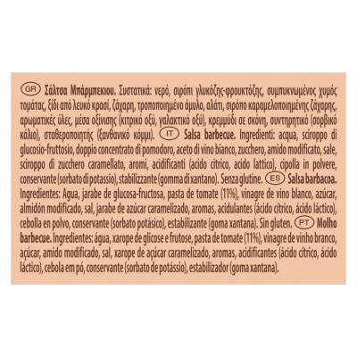 Hellmann's Barbecue sauce 4,8 Kg - Hellmann’s BBQ offre un sapore intenso e affumicato di barbecue con una consistenza bilanciata, anche quando miscelata ad altri ingredienti, per prestazioni eccezionali in tutti i vostri piatti d’autore.