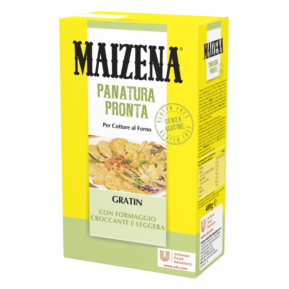 Maizena Panatura Gratin - Gli ingredienti già miscelati permettono allo chef di abbreviare i tempi di lavorazione in cucina e di evitare i rischi di contaminazione da glutine