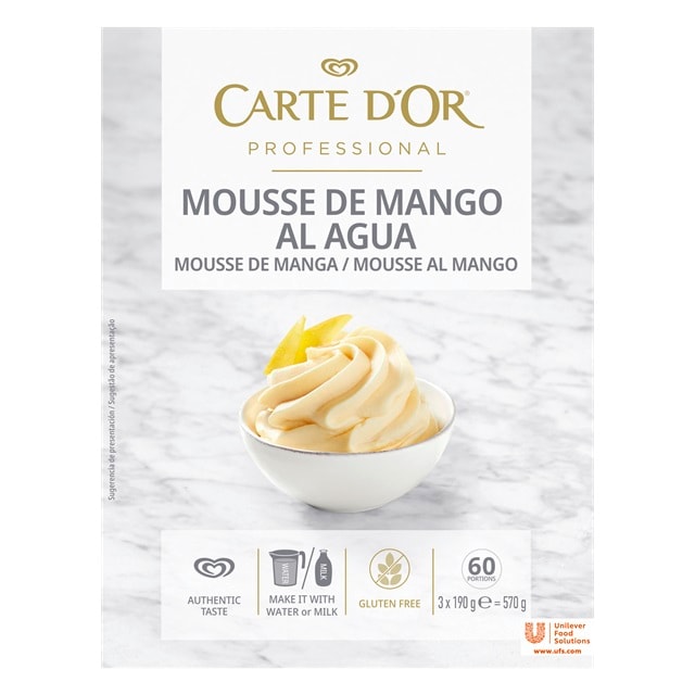 Carte D’Or preparato per Mousse al Mango - Carte D’Or ti offre una ricca gamma di mousse, classiche e di tendenza, per aggiornare il tuo menù in modo semplice ma sempre originale