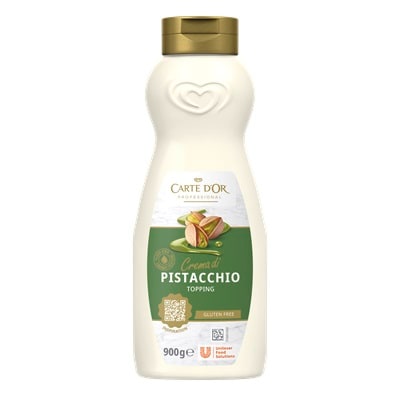 Carte D’Or Topping Pistacchio 900 Gr - I topping Carte D’Or ti consentono con un solo gesto di personalizzare i tuoi dolci con i gusti più trendy