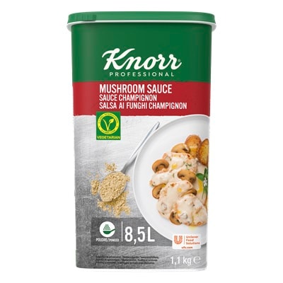 Salsa ai Funghi Champignon - La Salsa ai Funghi Champignon Knorr Professional ti permette di completare con una crema gustosa i tuoi piatti a base di funghi e di elevarne il valore.