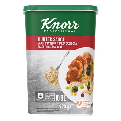 Salsa per Selvaggina - La Salsa per Selvaggina Knorr Professional è ideale per arricchire e completare i piatti a base di selvaggina con le giuste note di pancetta e porcini per arricchirne il sapore
