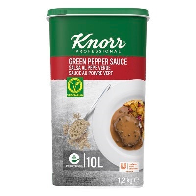 salsa pepe verde Knorr - La Salsa al Pepe Verde Knorr Professional, coi suoi grani interi, dà gusto e pregio anche alle ricette più semplici