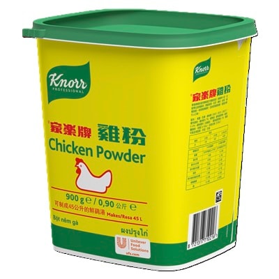 Knorr Professional Brodo di Pollo granulare 900gr - Knorr Professional presenta il nuovo Brodo di Pollo, pensato per donare un autentico sapore di pollo. Ideale per preparazioni dal gusto delicato e perfetto per ricette della cucina asiatica.