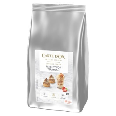 Crema a freddo per Tiramisù Carte D’Or Professional 1,96Kg - La crema a freddo per Tiramisù Carte d’Or Professional è ideale per realizzare dolci tradizionali e rivisiati dal risulato garantito. Perfetto per la sua versatilità e stabilità.