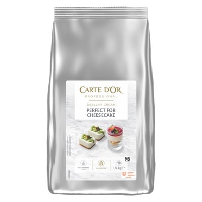 Crema a freddo per Cheesecake Carte D’Or Professional 1,76Kg - La crema a freddo per Cheesecake Carte d’Or Professional è ideale per realizzare dolci e moderni, con gusto eccellente e tempi ottimizzati grazie alla sua versatilità.