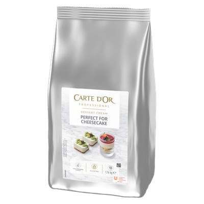 Crema a freddo per Cheesecake Carte D’Or Professional 1,76Kg - La crema a freddo per Cheesecake Carte d’Or Professional è ideale per realizzare dolci e moderni, con gusto eccellente e tempi ottimizzati grazie alla sua versatilità.