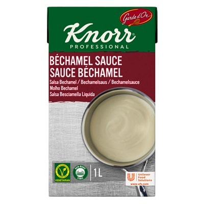 Knorr Professional Salsa liquida Besciamella - Knorr Professional arricchisce l’offerta con una salsa madre pronta all’uso: Salsa Besciamella Liquida. La salsa Besciamella pronta all’uso offre massima praticità e facilità d’utilizzo mantenendo alta qualità, con caratteristiche sensoriali identiche a quelle di un prodotto artigianale