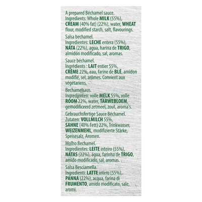 Knorr Professional Salsa liquida Besciamella - Knorr Professional arricchisce l’offerta con una salsa madre pronta all’uso: Salsa Besciamella Liquida. La salsa Besciamella pronta all’uso offre massima praticità e facilità d’utilizzo mantenendo alta qualità, con caratteristiche sensoriali identiche a quelle di un prodotto artigianale