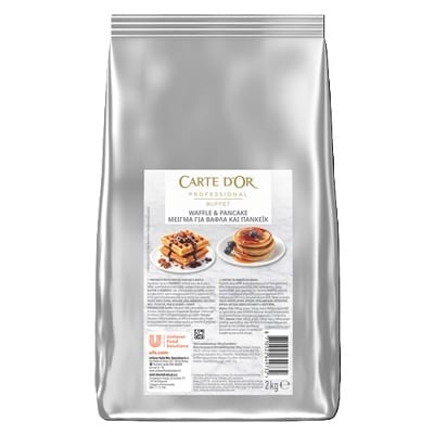 Waffle e Pancake  Carte D’Or Professional 2Kg - Con il preparato per Waffle & Pancake, Carte D’Or professional ti offre una ricca gamma di possibilità per portare in tavola colazioni soffici, dorate e ricche di gusto. Perfetto per creare esperienze gourmet anche nei momenti più frenetici.