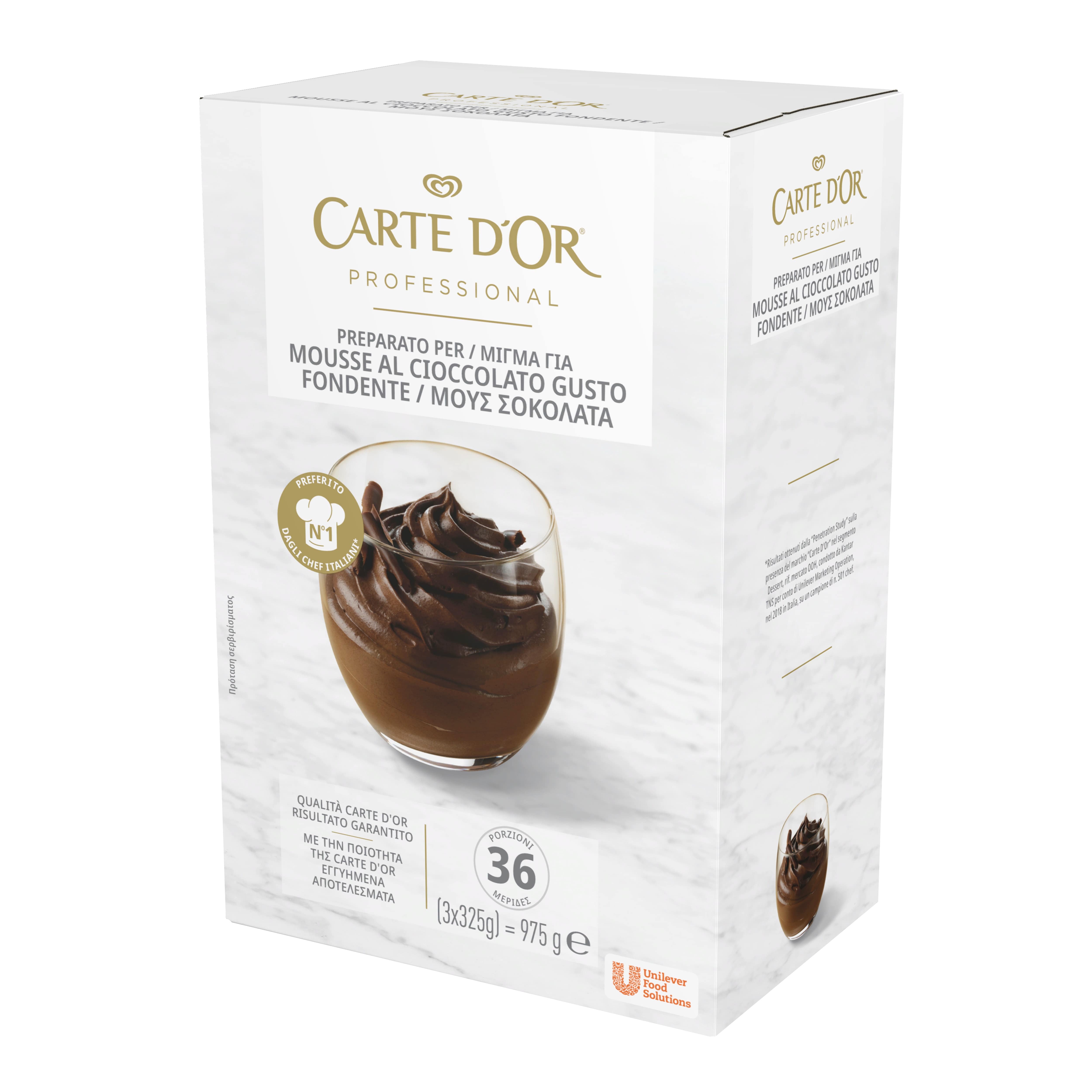 Carte d’Or preparato per Mousse al Cioccolato Gusto Fondente 975 Gr - 