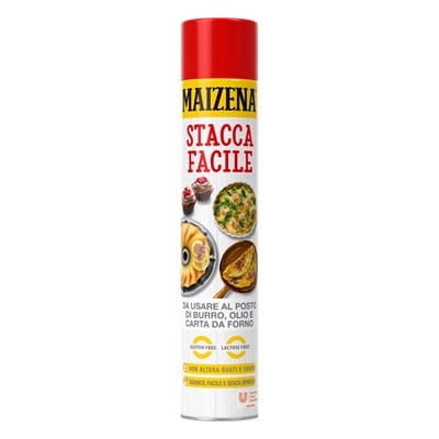 Maizena Stacca Facile 500ml - Stacca Facile Maizena ti aiuta nelle preparazioni dolci e salate, senza alterare odori e gusti, senza allergeni ed evitando gli sprechi