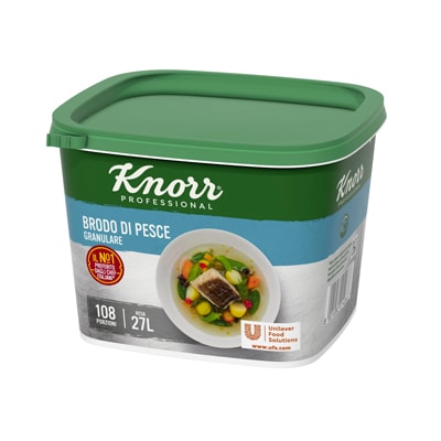 Knorr brodo di pesce granulare 550gr - Il Brodo di Pesce Knorr esalta il sapore di tutti i piatti a base di pesce.
