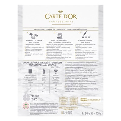 Carte d’Or preparato in polvere per Mousse al Cioccolato 720 Gr - 