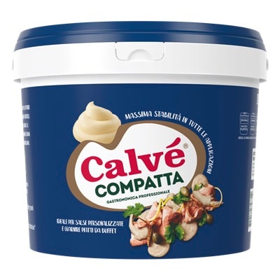 Calvé Gastronomica Compatta 5 L - La gastronomica Compatta Calvé, dalla consistenza perfetta e lunga tenuta, ideale per buffet e banqueting, è stata sviluppata dagli chef per offrire sempre massima stabilità.