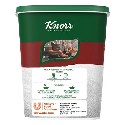 Knorr Fondo Bruno in pasta 1 Kg - Il fondo bruno è un'ottima base per numerose salse d'accompagnamento per carni rosse, selvaggina, zuppe e minestre