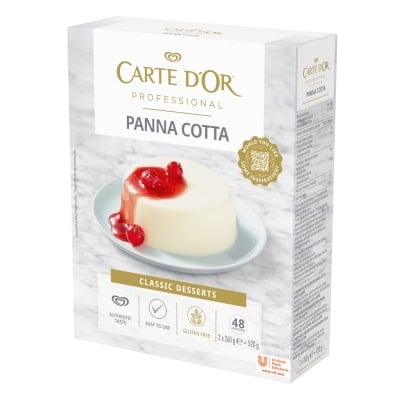 Carte d’Or preparato per Panna Cotta - Gusto e colore autentici. Consistenza perfetta anche dopo 24 ore. Senza glutine.