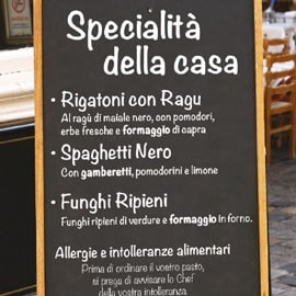 Dove vanno comunicate le informazioni sugli allergeni? Dove vanno comunicate le informazioni sugli allergeni?